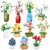 Simulation Flower Building Blocks Diy Bouquet Potted Model Building Bricks Toy For Gifts