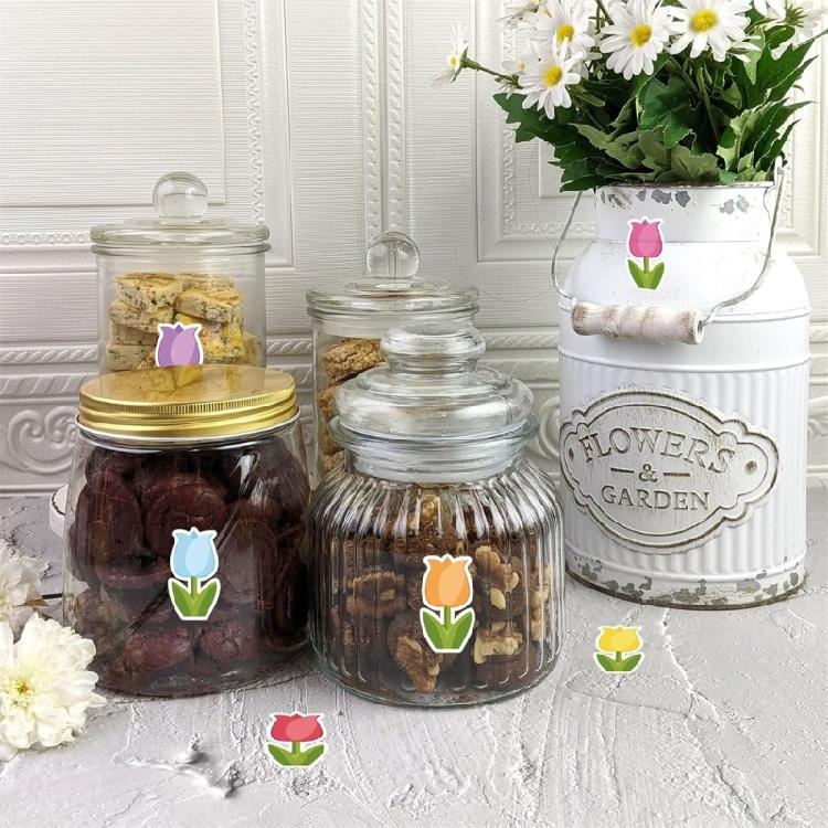 Gift Sticker Tulips Sticker Flowers Sticker Labels Lovely Decorative Sticker Reward Sticker Scrapbook Sticker