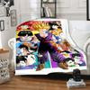 1pz Coperta in Flanella con Stampa Son Goku, Alta Qualità per Tutte le Stagioni, Decorazione per la Casa, Calore e Comfort, Perfetta per Regali di Natale