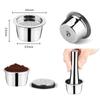 i Cafilas [YK01] Reusable Coffee Capsule Refillable Filter 304 Stainless Steel Cream Maker for Lavazza Blue Espresso Point Tchibo Cafissimo K Fee