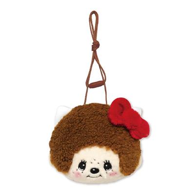 K-Company Monchichi X Hello Kitty Face Pochette MKT-FPT H12.3 X W13 X D5cm