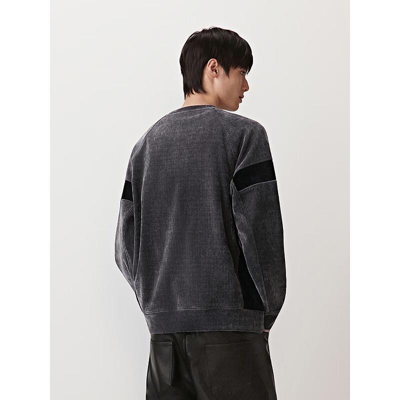 GXG Men's Chenille Colorblock Crew Neck Sweatshirt