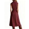 Ladies' Casual Big Collar  Slimming Sleeveless Dress