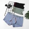 Men's Color Block Low-Rise Boxer Briefs - Cotton Sports Fitness Underwear