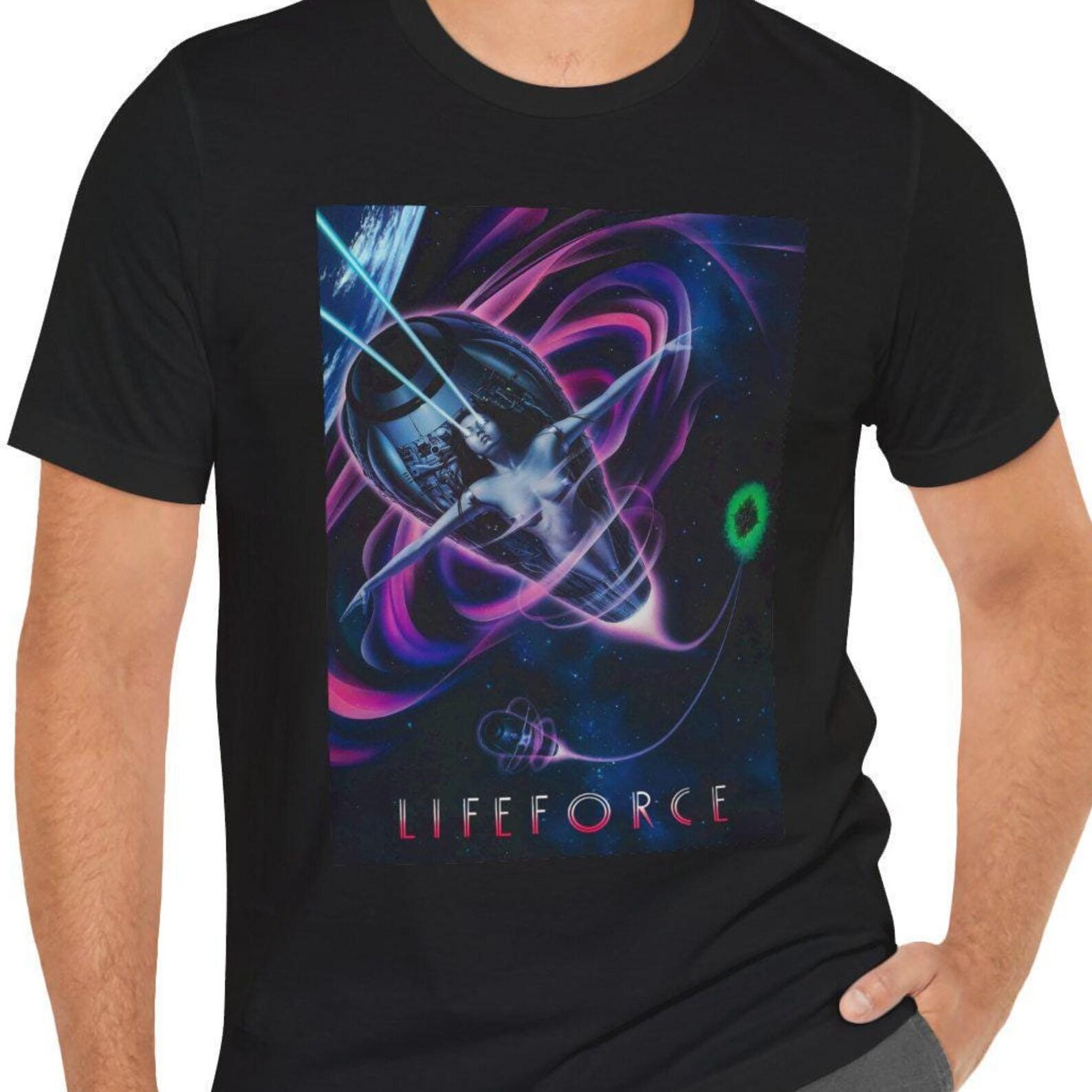 Lifeforce T-Shirt Black Short Sleeve Movie Tee L