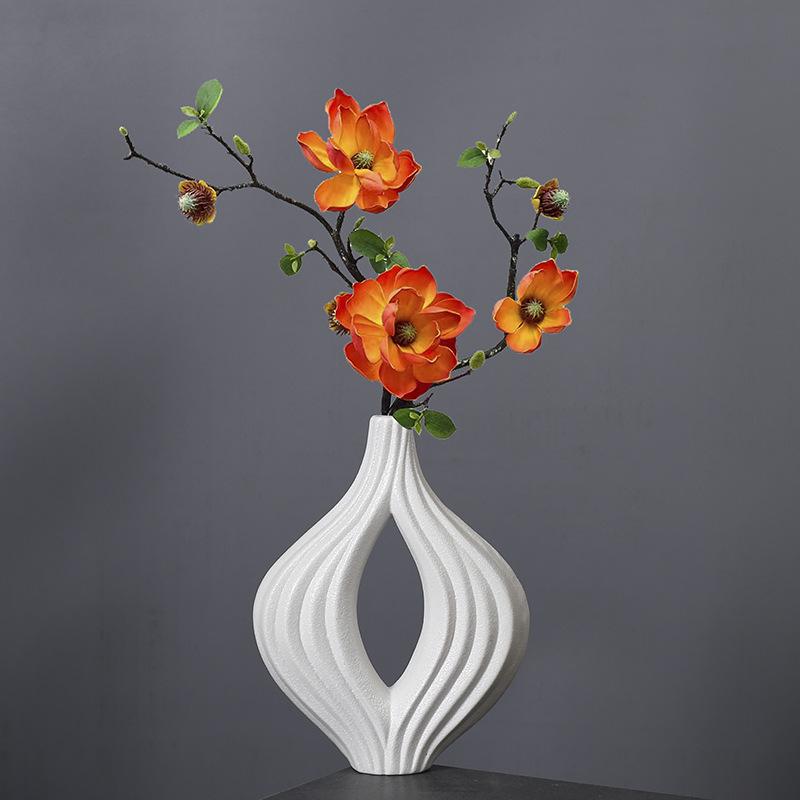 Nordische Stijl Keramische Vaas Eenvoudig Cadeau Handwerk Ornament Creatieve Hydroponische Gedroogde Bloem Bloemstuk