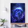 5d DIY Diamond Painting Cross Stitch Cute Dolphin Diamond Embroidery Mosaic Full Round Drill Home Decor