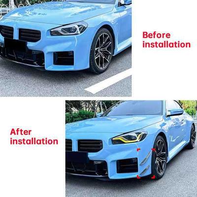Jeu de 4 Déflecteurs d'Air Latéraux Avant & Garnitures de Jupe de Phare Antibrouillard pour BMW Série 2 M2 G87