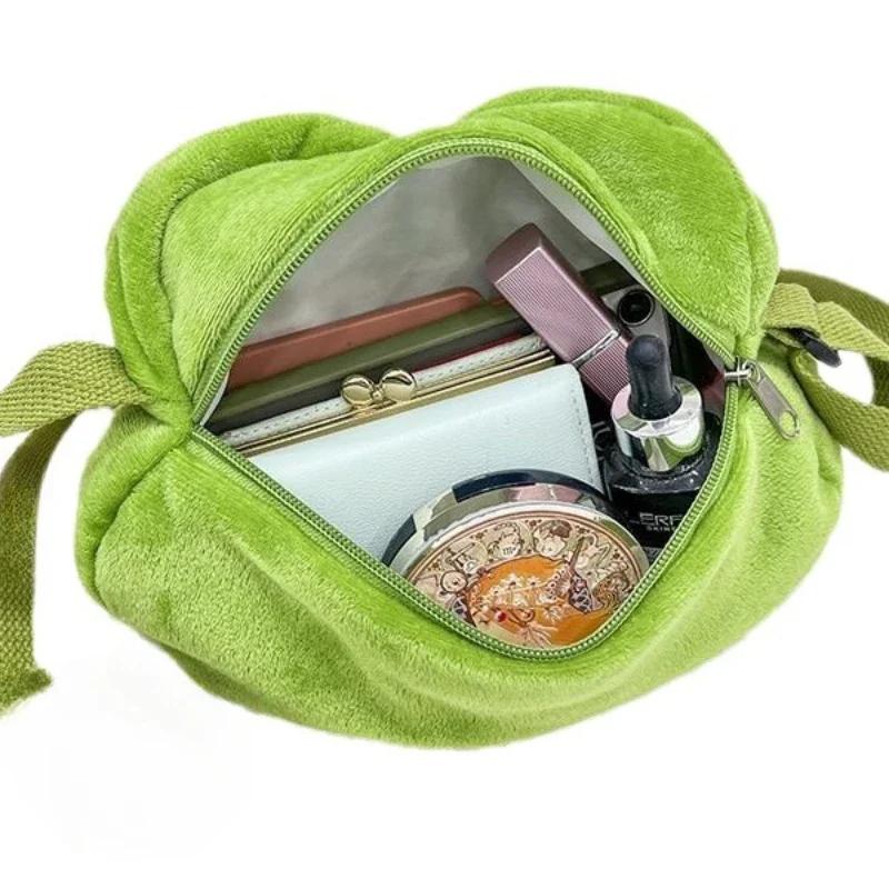 Sad Frog Backpack Funny Cute Shoulder Bag Plush Contrast Color Big Eyes Frog Big Mouth Large Capacity Creative Satchel Ugly Frog