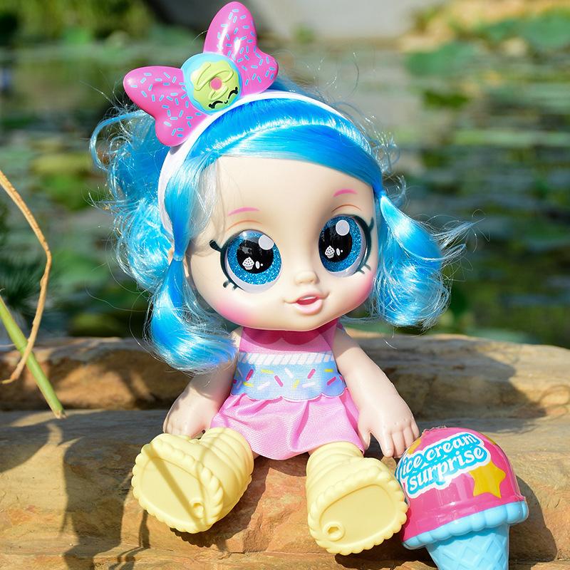 Mini Baby Speelpop Muziek Zingt Elektronische Pop Lang Haar Schattige Prinsessenjurk Doe-alsof Huispop Modieuze Speeltjes Cadeau voor Meisjes