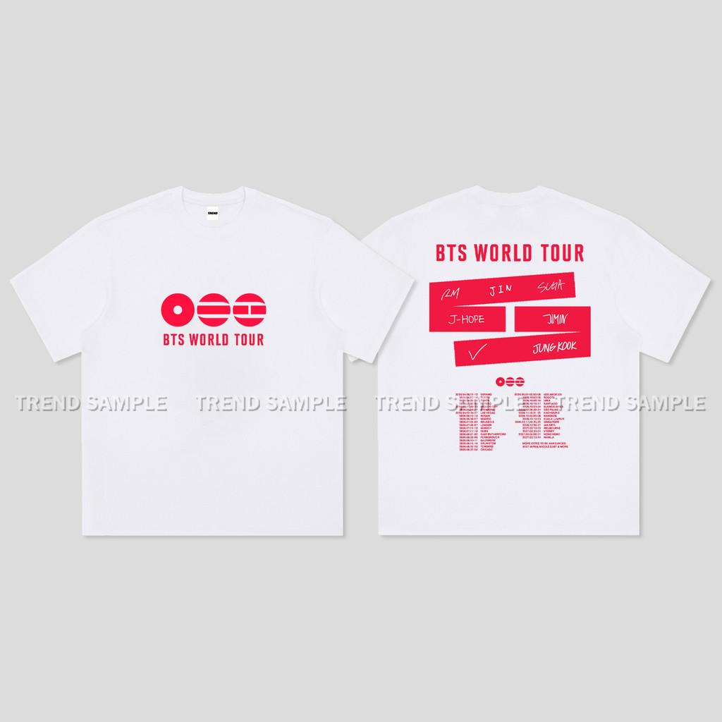 World Tour Merch Retro Printed T-shirt Casual Loose Neutral T-shirt 2XS