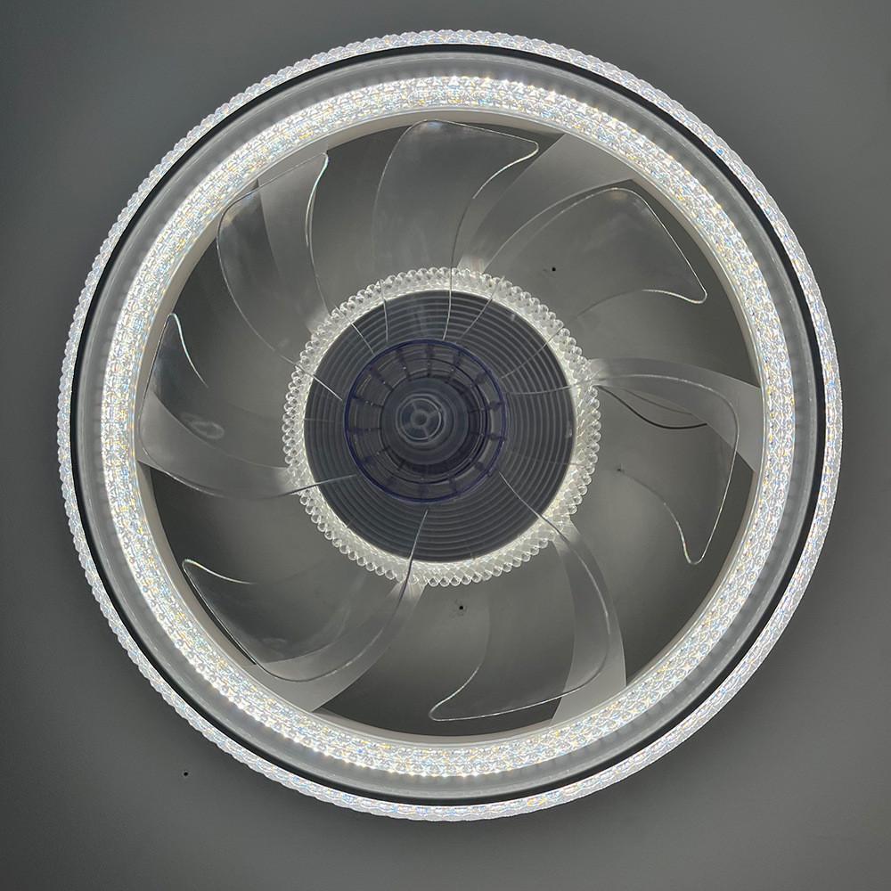 

110V-240V Speed Adjustable Electric Ceiling Fan With Lights Six Bedroom RGB Intelligent Dimming Restaurant Fan Lights Silent Ceiling Fan Lamp 1122 intelligent dimming