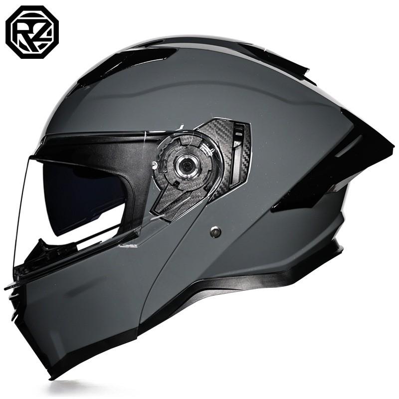 DOT ECE Certified Full Face Motorcycle Helmet Men Women ABS Shell Flip-Up Visor All-Season Use