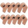 10 Pieces PU Leather Iron Headcover Set Scratch & Ding Protection Headcovers Large