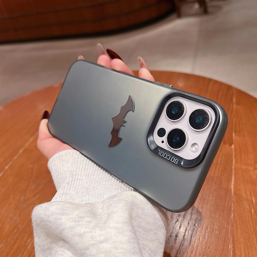 For iPhone 16 Pro Max Cases 3D Slivery Bat Spider Phone Case For iPhone 15 14 13 12 11 Pro 7 8 Plus X XR XS SE2 Shockproof Cover
