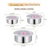 ZISIZ 304 Stainless Steel Round Food Storage Container Set