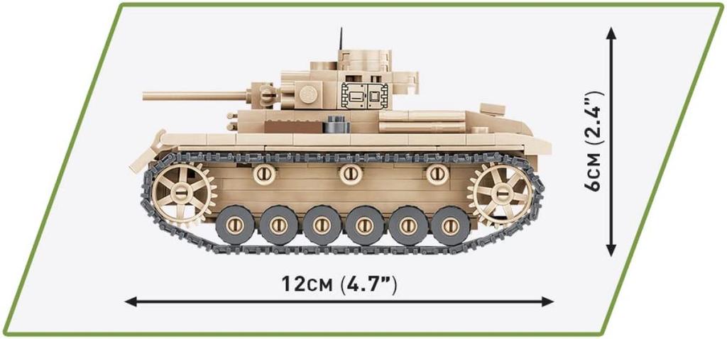 COBI Historical Collection PANZER III AUSF.J 2712 Tank Train (Germany) 148 Scale Military Block
