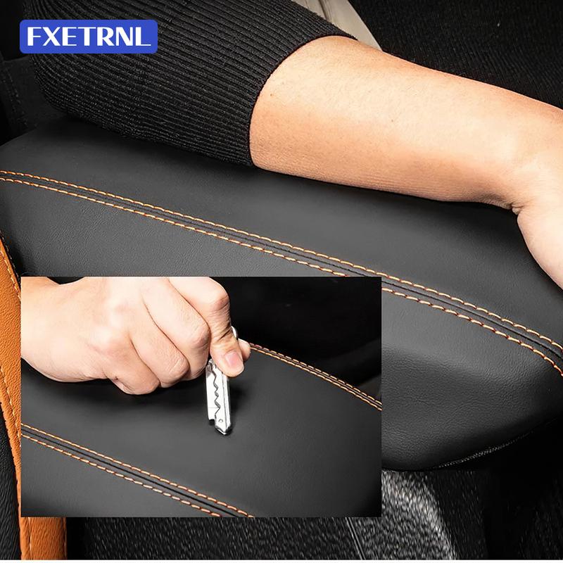 For Ford Ranger 2024 Leather Armrest Box Protective Cover Modification Organizer Arm Rest Lid Interior Trim Accessories