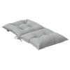 Low Back Chair Cushions 2 Pcs Light Grey Melange 100 X 50 X 7 Cm Fabric