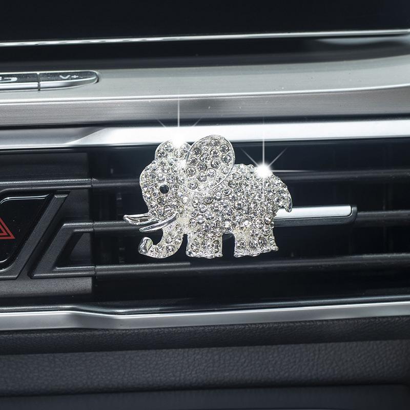Cute Elephant Car Air Freshener Vent Clip For Air Conditioning Vents And Interior Decoration