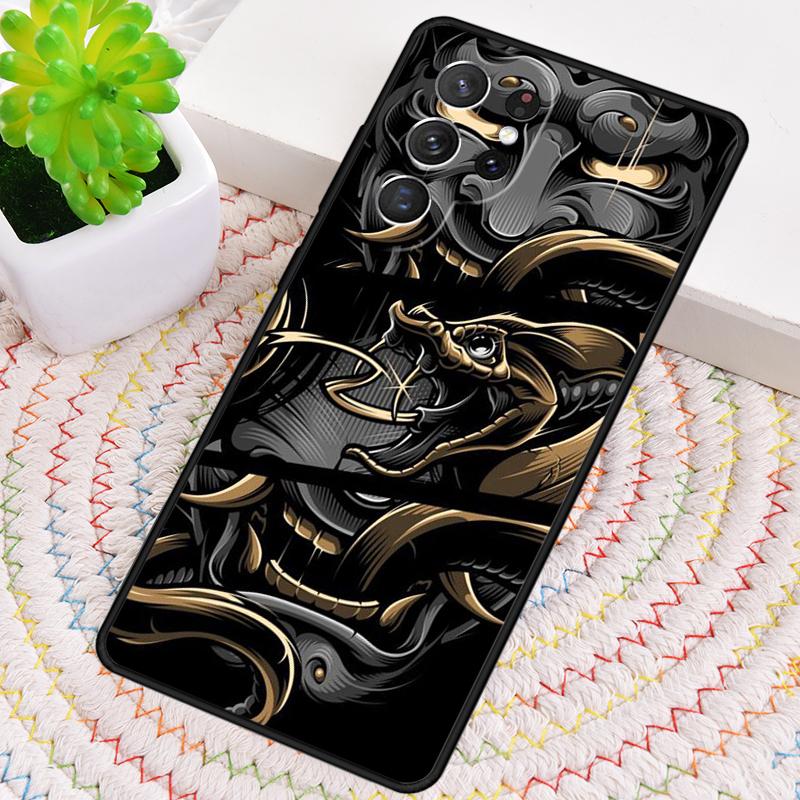 Samurai Demon TPU Phone Case For Samsung Galaxy Note 10 Pro S26 S25 S24 S23 S22 Ultra Plus S21 FE S20 Shockproof Cover