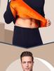 Golden Velvet Men's Cold-Proof Crew Neck Warm Underwear Set with Long Sleeve Top and Long Pants
