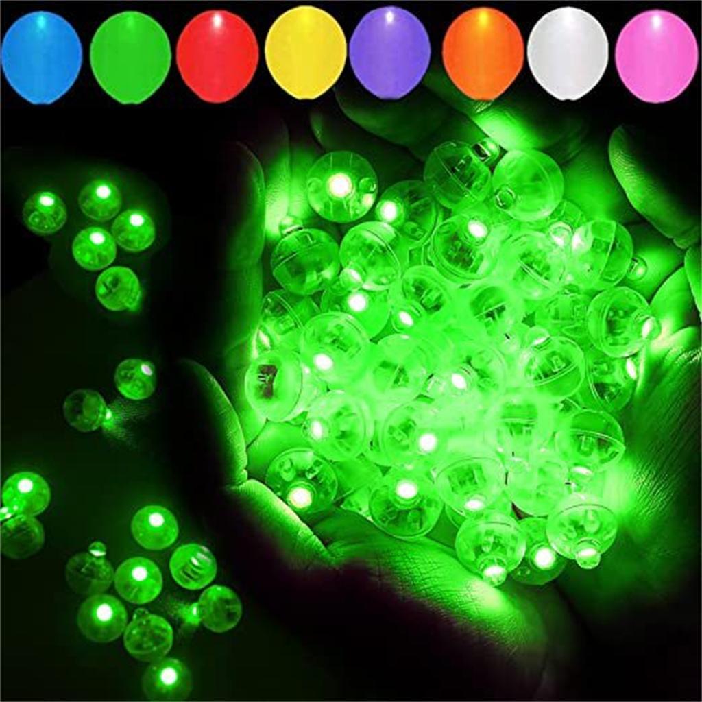 50pcs Lights,Long Standby Time Waterproof Light, Battery Powered,Round LED Ball Lamp For Latex Paper Party Wedding Festival D