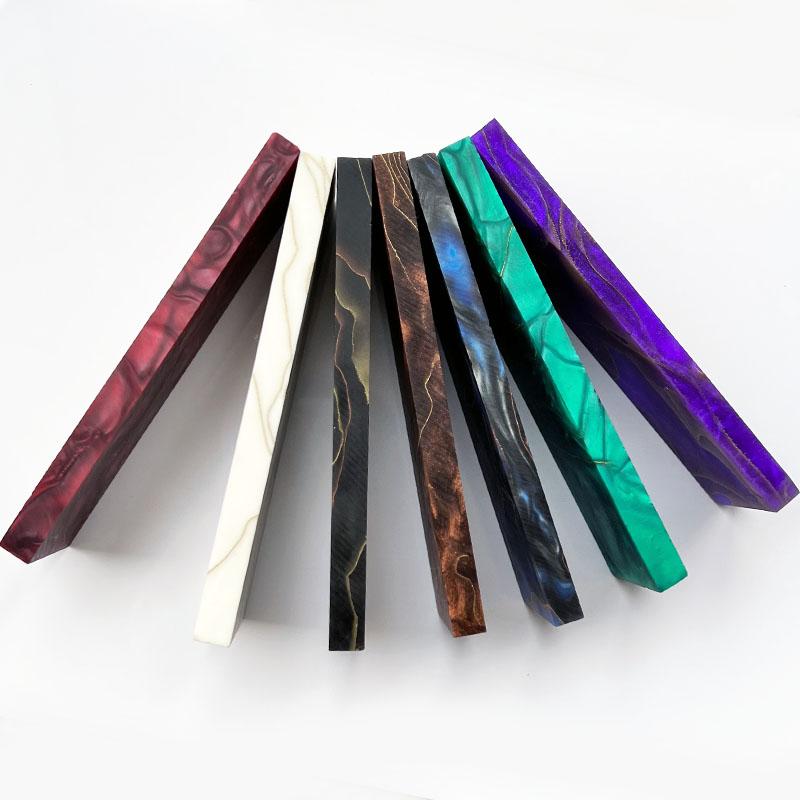 1PC Copper Mesh Resin Knife Handle Material DIY Patch Decor Scales Slabs Blank 120x40x8mm Resin Compression Template Plate