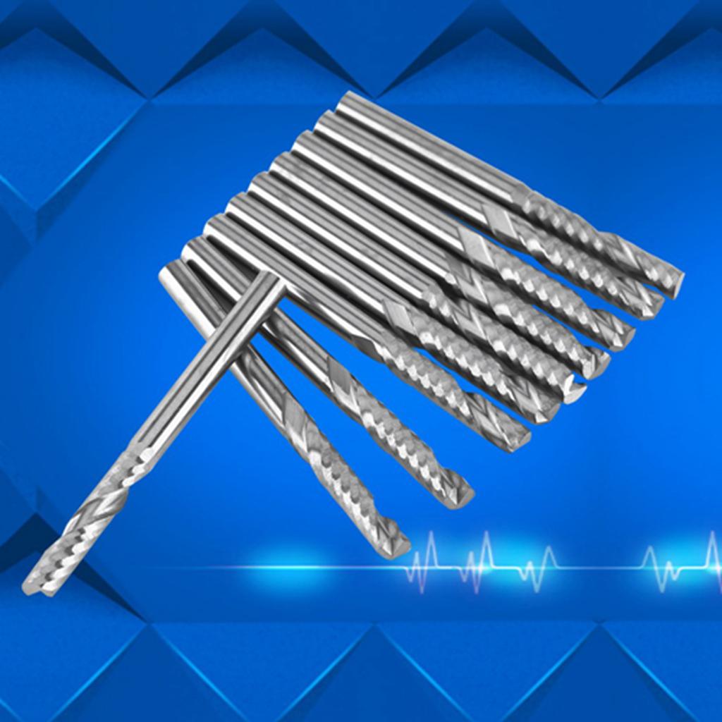 Einzahn-Schaftfräser CNC-Werkzeugbits 3,175mm Durchmesser 22mm Schnittlänge Schneidwerkzeug Fräser Schaftfräser