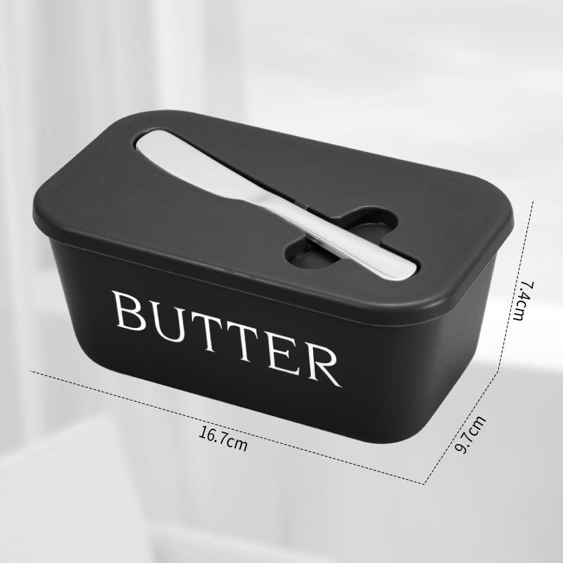 Butter Käse Aufbewahrungsbox Butter Schneidebox mit Deckel und Messer Arbeitsplatte Butterdose für Kühlschrank Küche