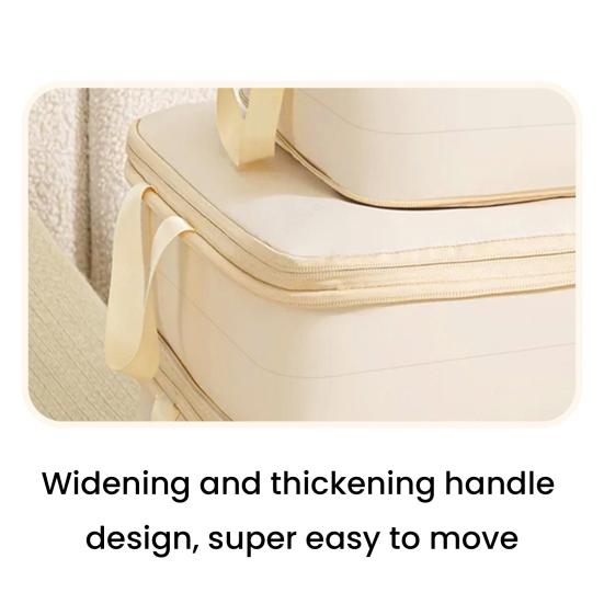 Compression Clothing Bag Zippered Space Saving Clothes Organizer Satin Self Compression Storage Bag for Comforters