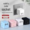 Multi-Functional Wireless Rubik's Cube USB Plug with Power Switch and Outlet Strip