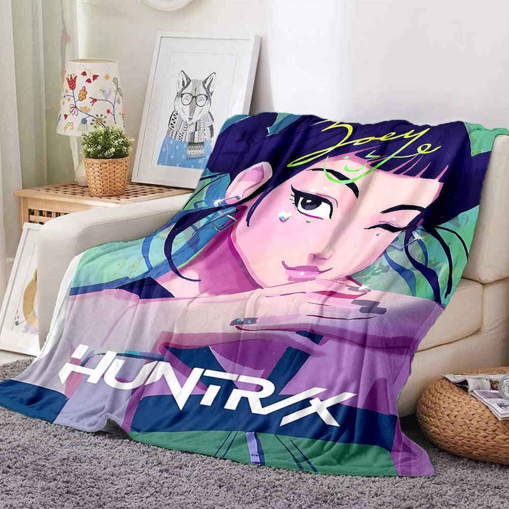

1pc KPop Demon Huntrax Joey Flannel Blanket, Soft Skin-Friendly with Digital Printing, Various Sizes Available for Family, Friends, Birthday, 114 130cmx150cm