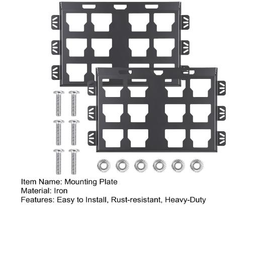 Mounting Plates for Milwaukee Toolboxes 2Pcs Packout 48-22-8486, Metal Base Toolboxes, 100 Plate Toolbox Lbs Load Capacity, Compatible with