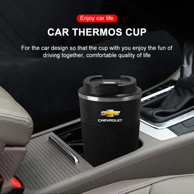 1 Stück Auto-Thermoskannen Kaffeetasse Reise Tragbar Isolierte Flaschen Für Chevrolet Spark Silverado Trailblazer Cruze Captiva Lacetti