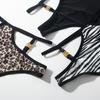Leopard-print Sexy Underwear Women Low Waist Lace Women Panties Seamless Silk Cotton Hollow Out Thongs Female Briefs Underwear