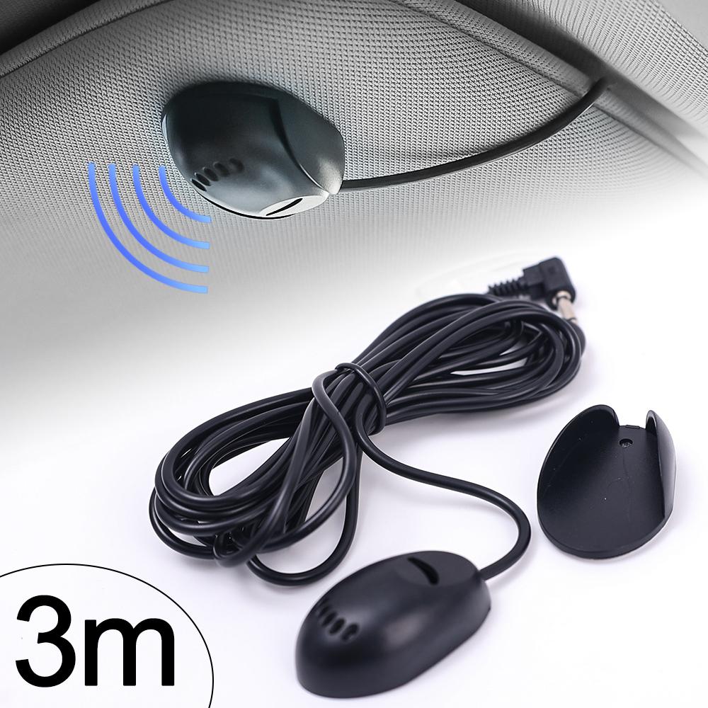 Self-Adhesive Car Audio Microphone 3.5mm Jack Plug Mic Stereo Mini 3.5m Wired External Microphone For Auto DVD Radio in CarGood product