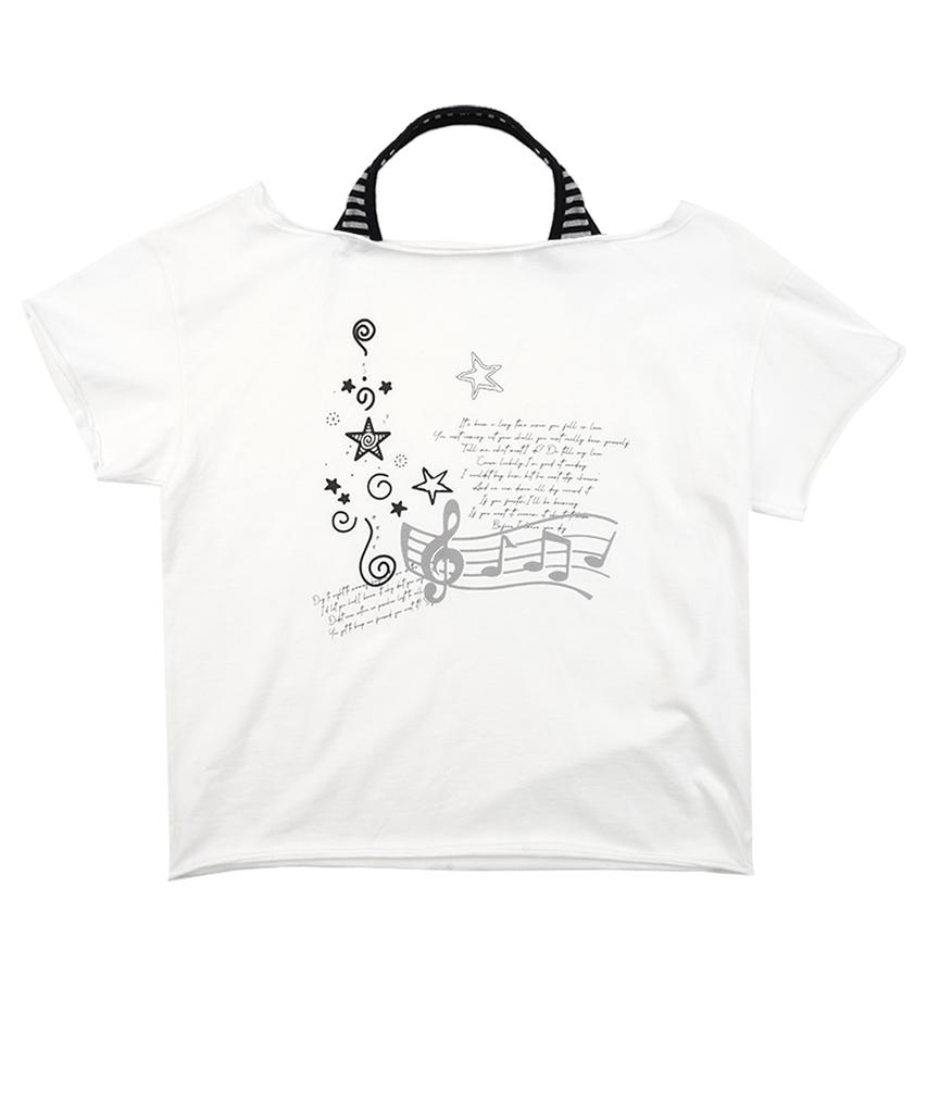 HIGH SCHOOL DISCO Rockstar Halterneck Off-Shoulder_White
