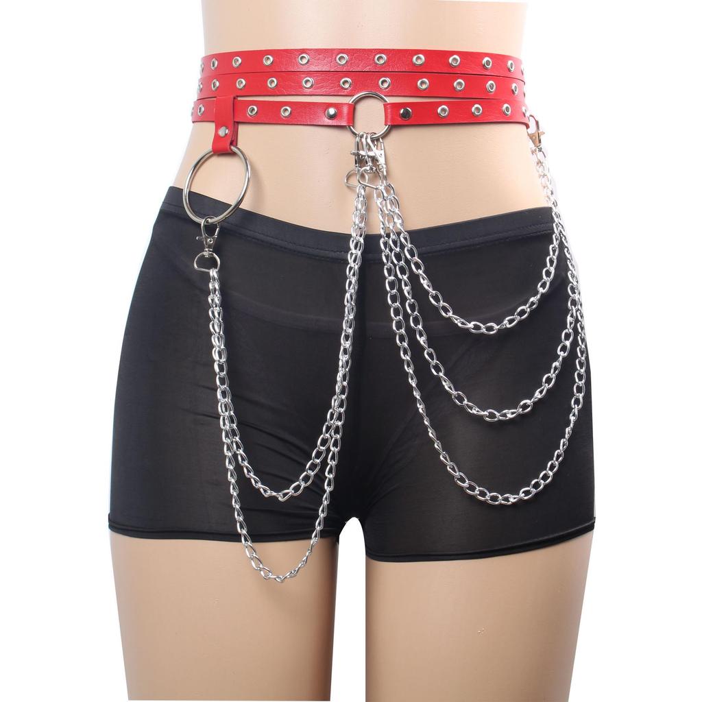 Cross-Border Punk Leather Waist Chain: Stylish & Versatile Women's Belt