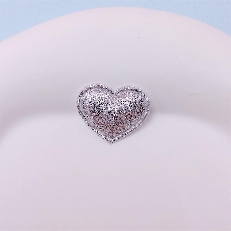 10 Stück/Set Bling Herz Aufnäher Gepolsterte Aufnäher Für DIY Kopfbedeckungen Haarspangen Dekoration Kleidung Hut Basteln Nähzubehör