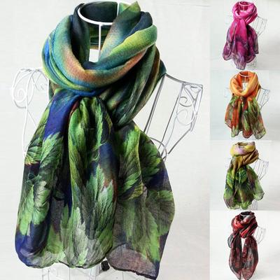 Damen Druck Langer Weicher Garn Schal Wickel Schal Stola Pashmina Schals
