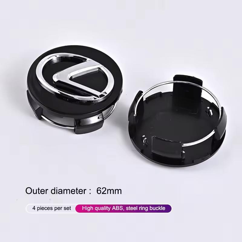 4Pcs Car Wheel Center Hub Caps Cover Accessories For Lexus F SPORT GS GX IS LS LX CT LC RC LBX NX RX 350h 450h ES UX 300e GX460