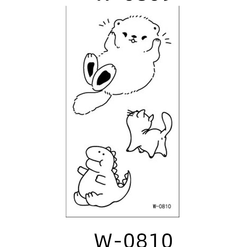 Beauty Sticker Cartoon Tattoo Sticker Small Fresh Animal Dinosaur Waterproof Tattoo Sticker