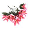 Exquisite 45cm Artificial Lillies 10 Head Flower Bunch Elegant Home Decor