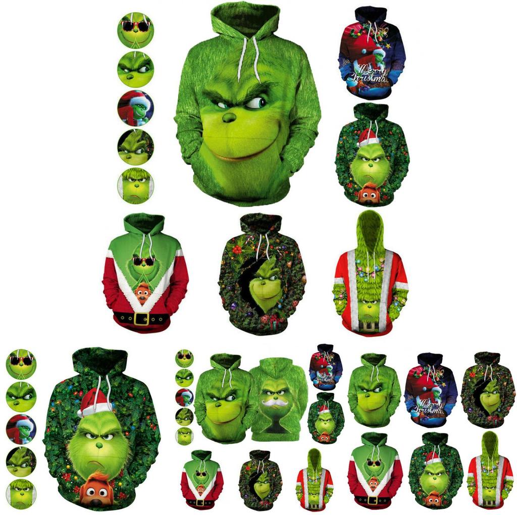 Die Neuen Herren Hoodies 3D Gedruckt Pullover Sweatshirt Weihnachts-Mantel Cosplay