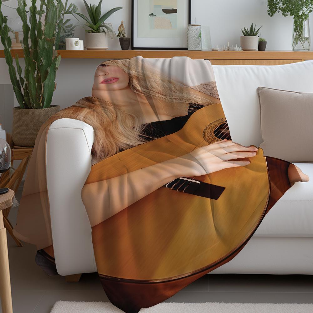 Heißer Sänger S-Shakira Decke Warm Und Weich Geeignet Für Schlafzimmer Wohnzimmer Schlafsofa Büro Reisen Camping