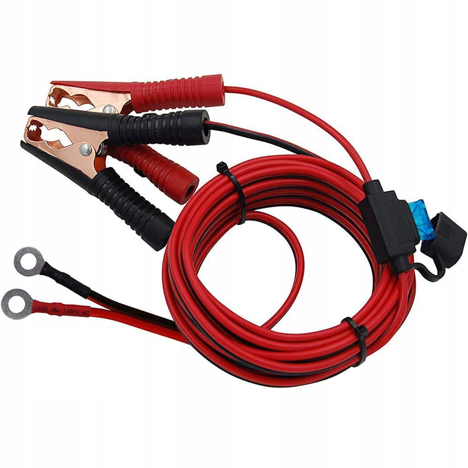 

Подовжувач 4 м 16 AWG Гніздо для вушок із затискачем для акумулятора Затискач для акумулятора 12 В/24 В червоний