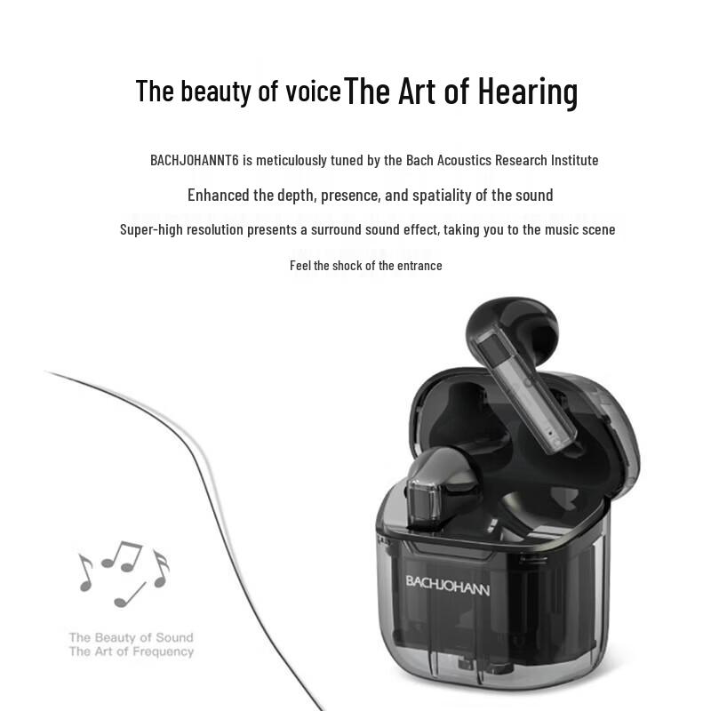 Bach Johann T6 Noise-Cancelling True Wireless Earbuds