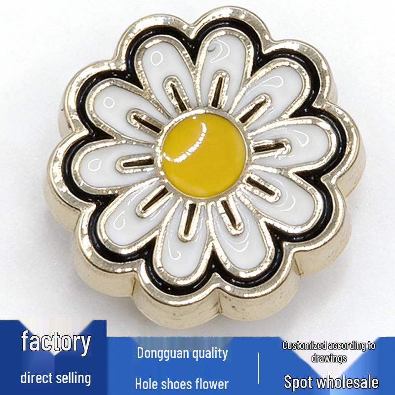 Metal Flower Series Shoe Charms: Crocs Flower Accessories & Buckles
