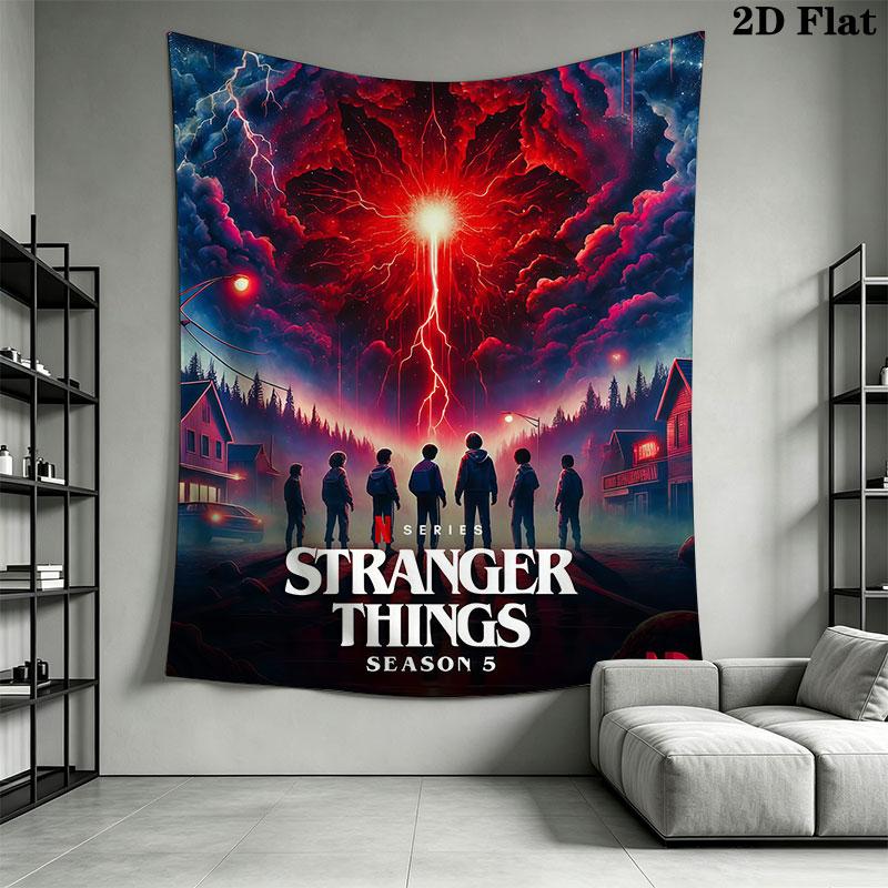 Stranger Things D Wall Hanging Printed Fabric Blanket Decorative Tapestries for Bedroom Living Room Home Decor